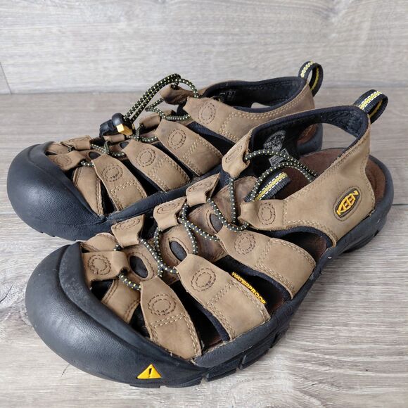 KEEN Newport H2 Sandals Mens 8 Brown Leather Waterproof Hiking Fisherman Shoes main image 8